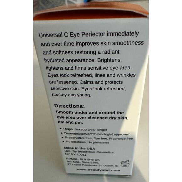BeautyStat Universal C Eye Perfector - NWT - CMH Complex - Picture 4 of 5